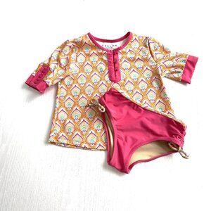 Girls Cabana Life 2 Piece Rashguard Bathing Suit 2T